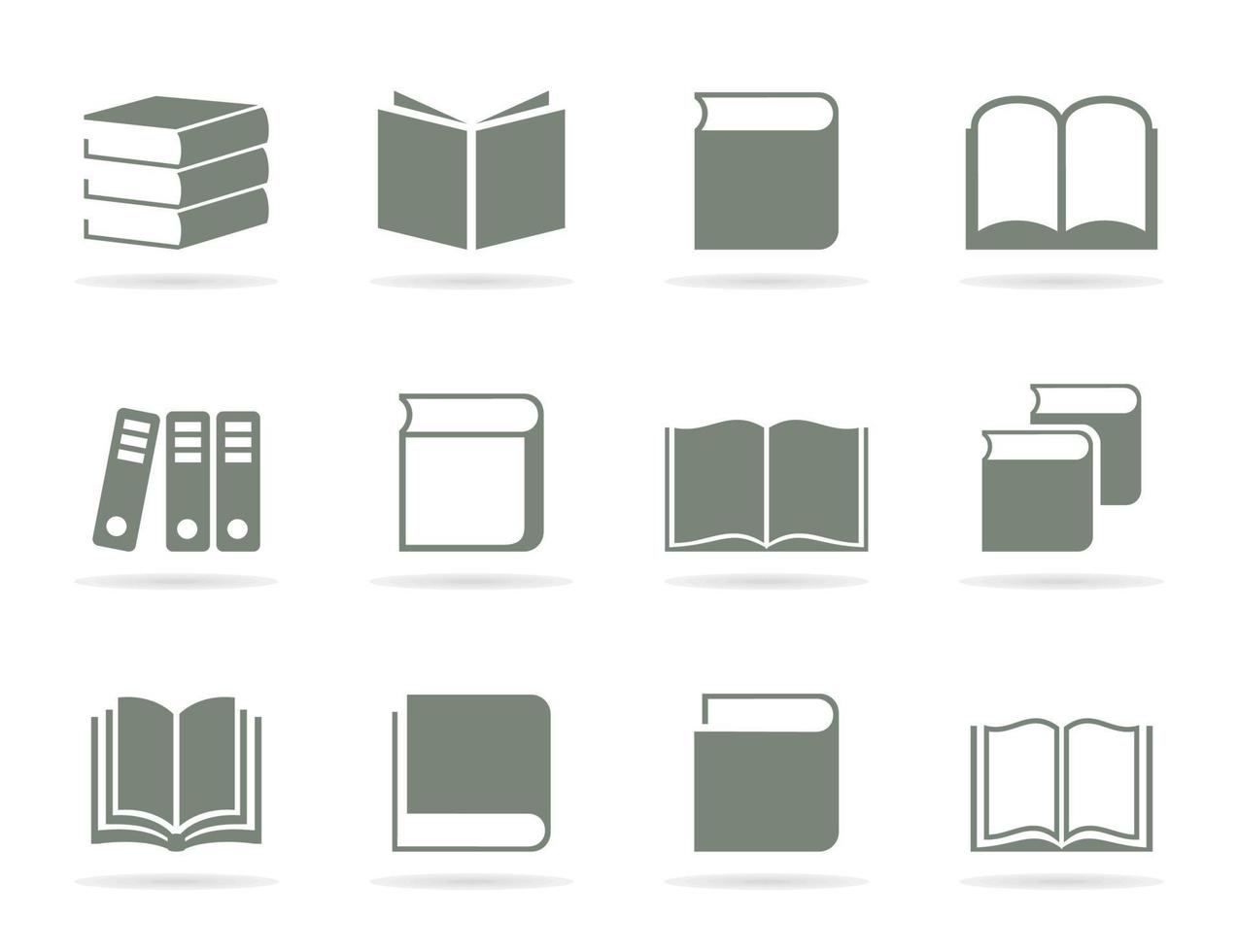 conjunto de iconos de libros. una ilustración vectorial vector