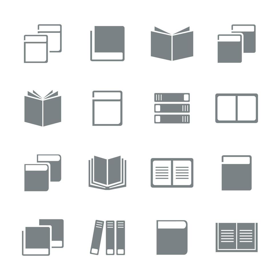 conjunto de iconos de libros. una ilustración vectorial vector