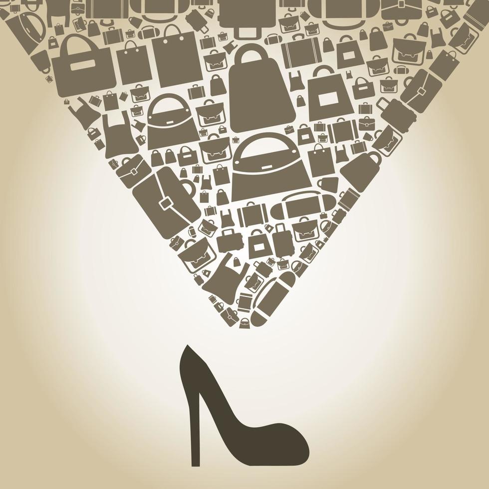 From a shoe bags take off. A vector illustration