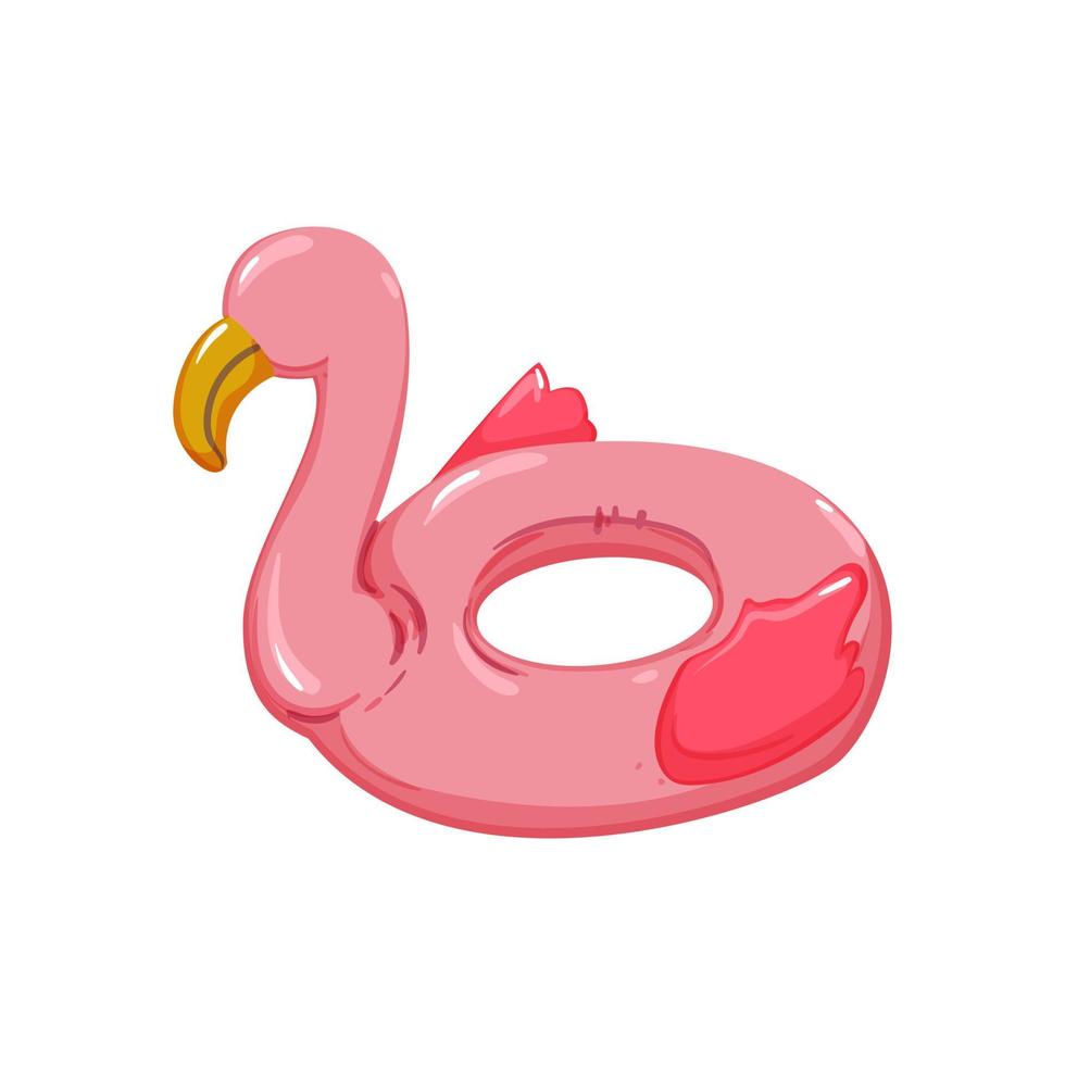 water inflatable ring cartoon vector illustration