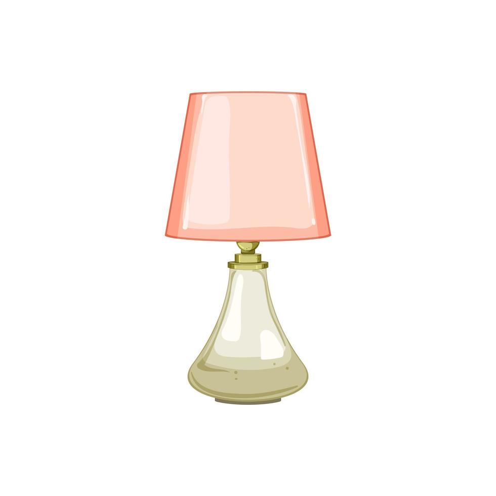 decoration lamp table cartoon vector illustration