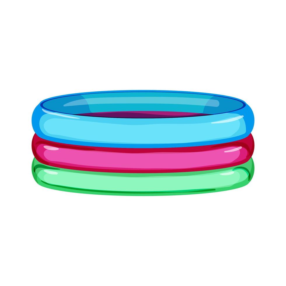 swim inflatable swimming pool cartoon vector illustration