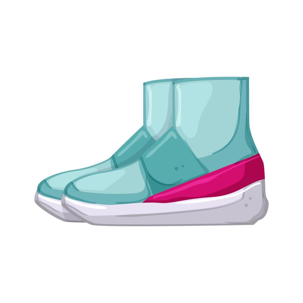 pair kid shoes cartoon vector illustration