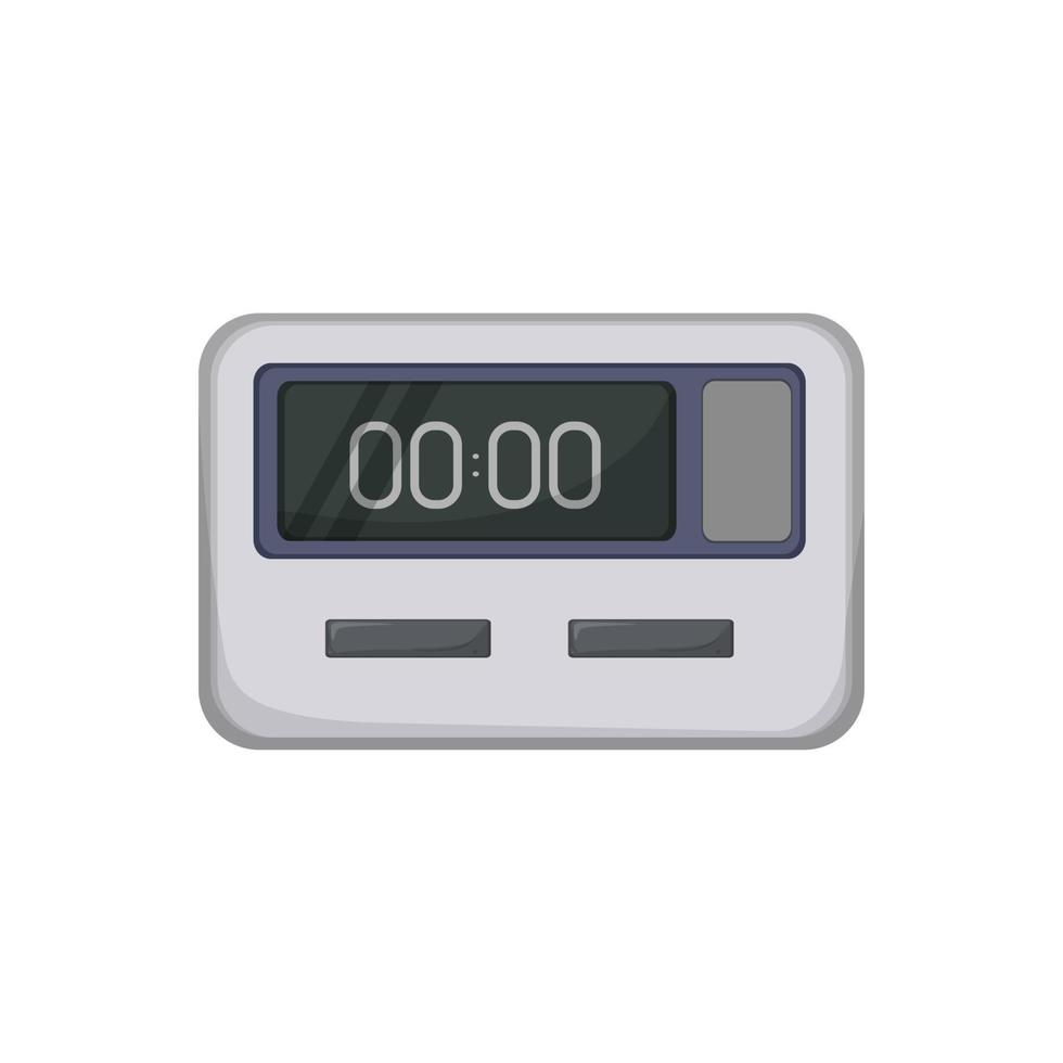 minute kitchen timer clock cartoon vector illustration