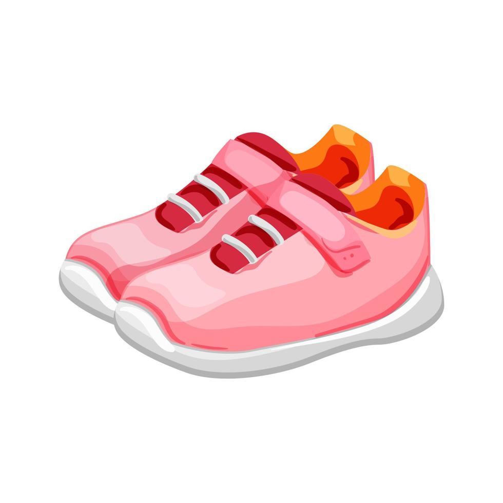 foot kid shoes cartoon vector illustration