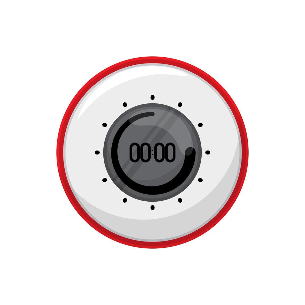 time kitchen timer clock cartoon vector illustration