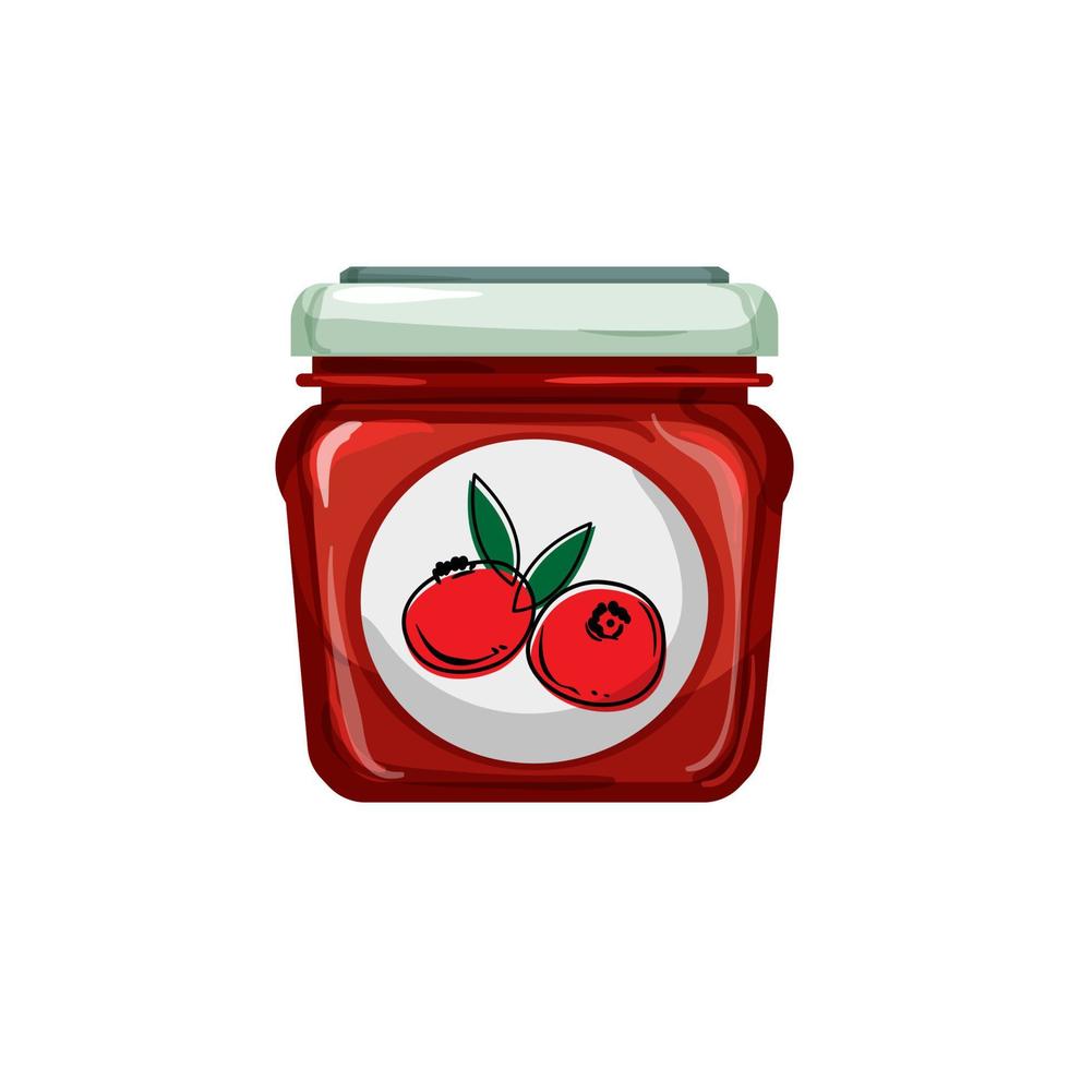 healthy jam fruit food cartoon vector illustration