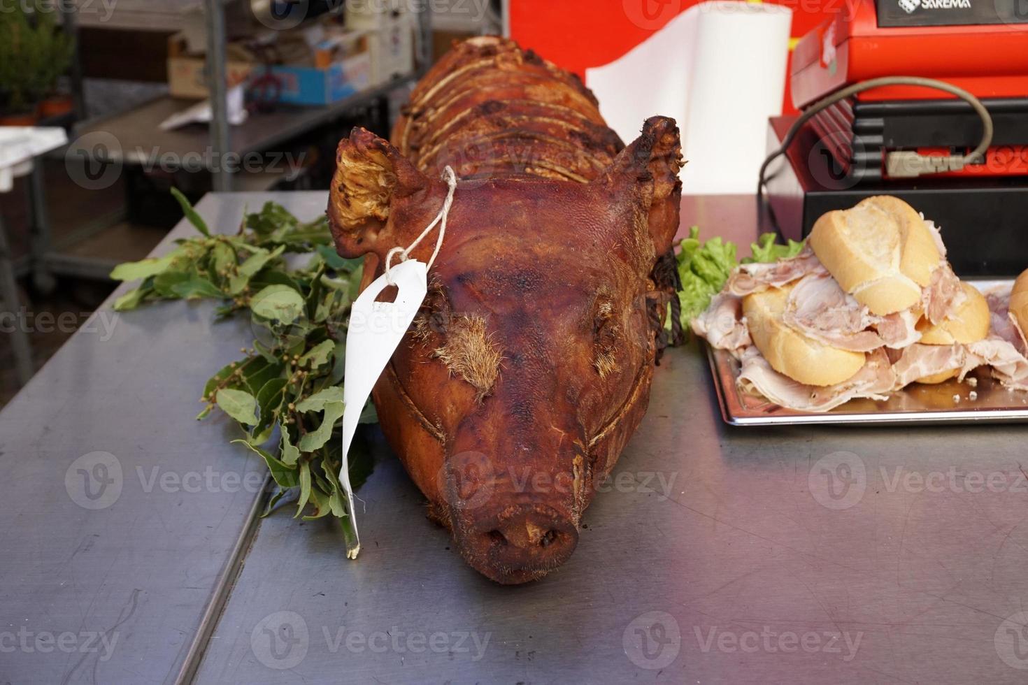pork head cooked italian style photo