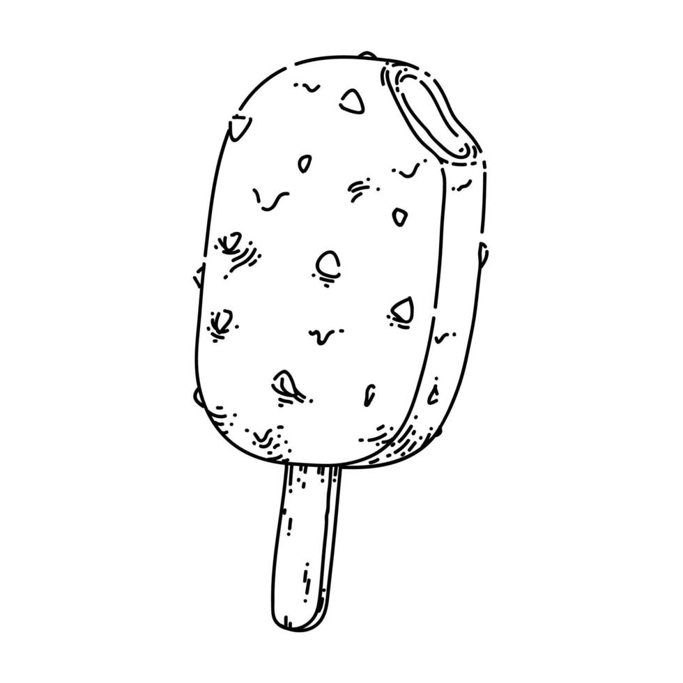 chocolate stick ice cream sketch hand drawn vector