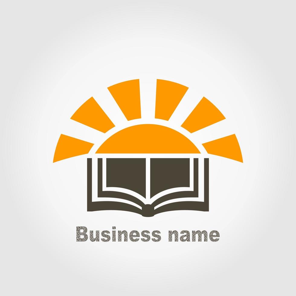 The sun from the book. A vector illustration