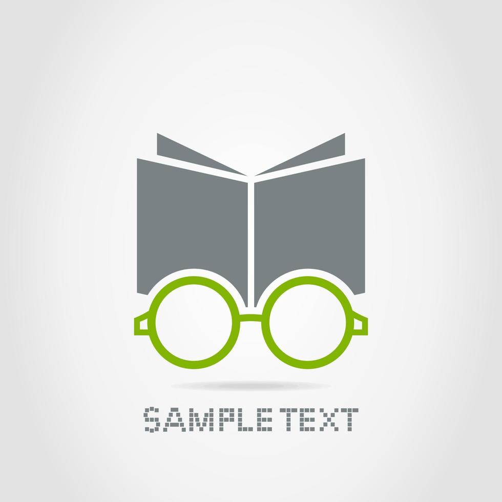 The book from above over Glasses vector