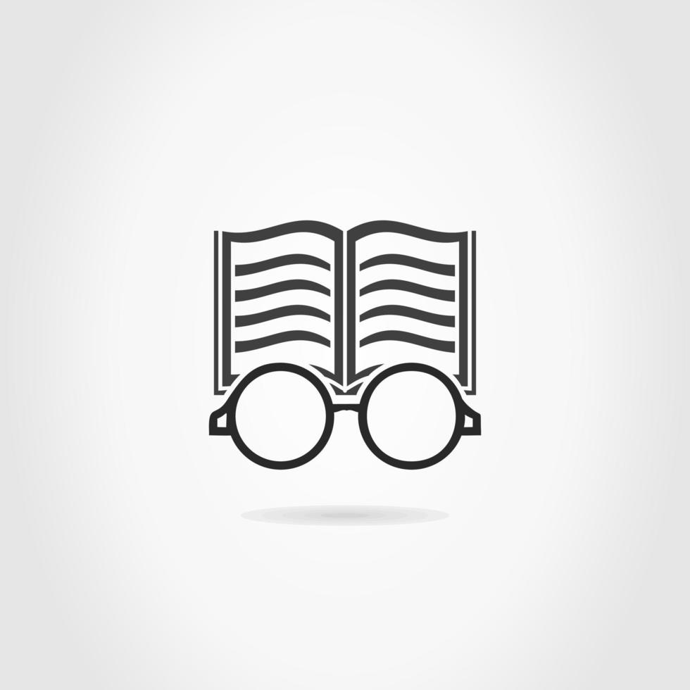 The book on a grey background. A vector illustration