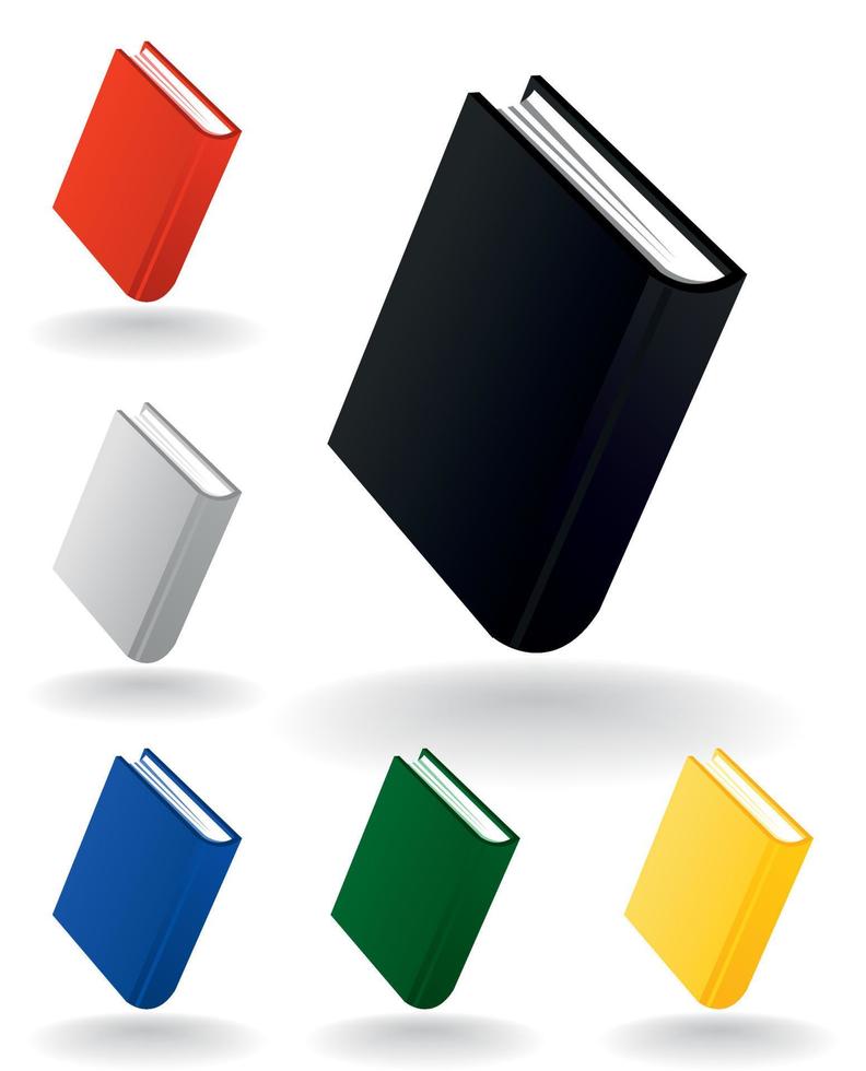 Set of icons of books. A vector illustration