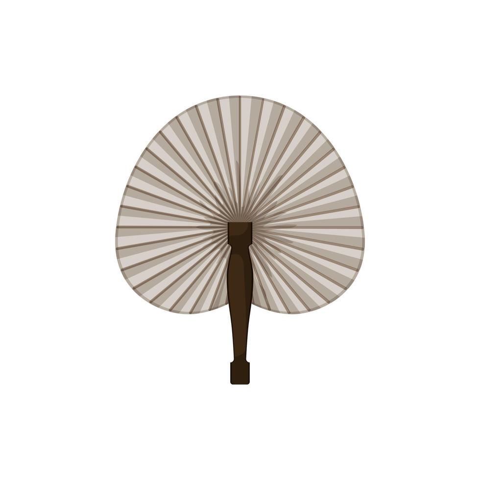 paper hand fan cartoon vector illustration