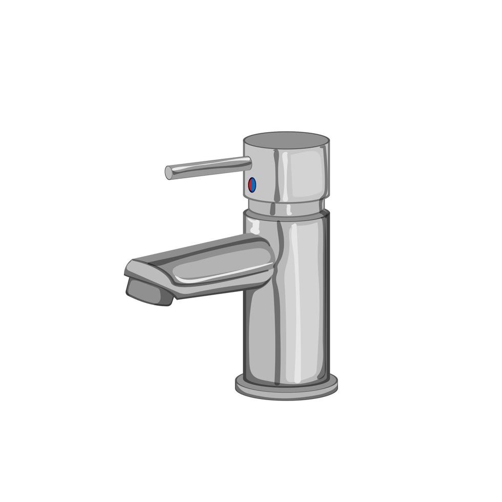 drop faucet water cartoon vector illustration