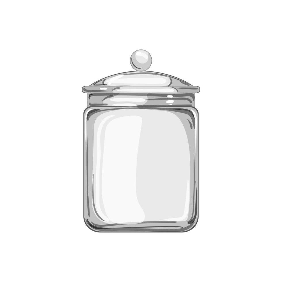 jar glass container cartoon vector illustration