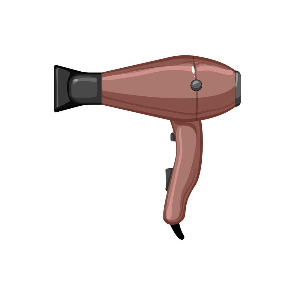 woman hair dryer cartoon vector illustration