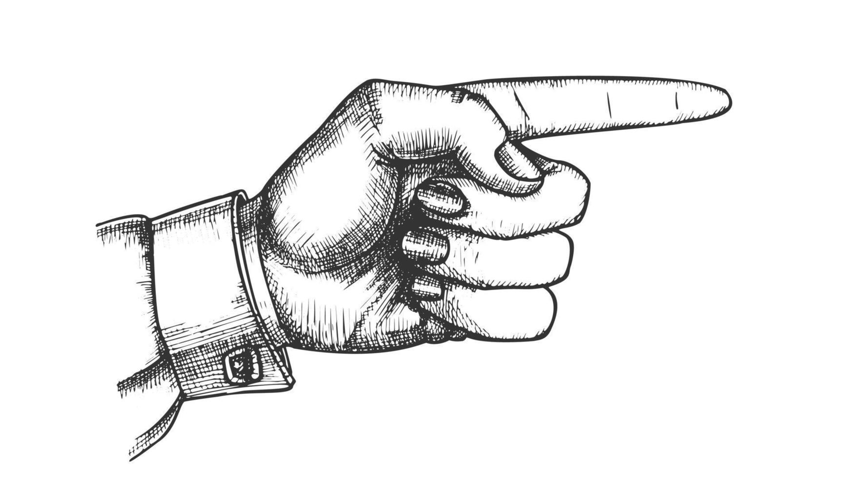 Female Hand Pointer Finger Showing Gesture Vector