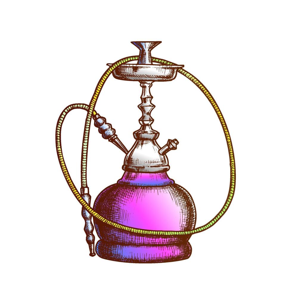 Hookah Lounge Cafe Relax Equipment Retro Vector