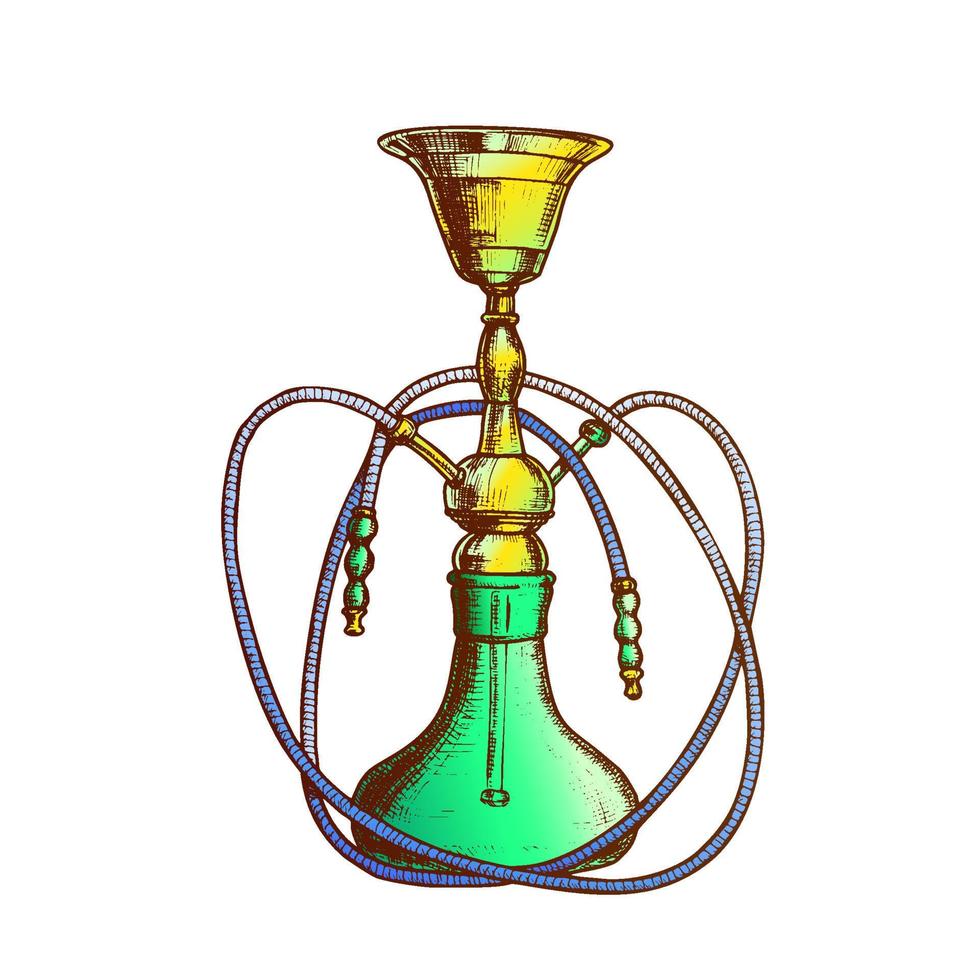 Hookah Lounge Bar Relax Equipment Retro Vector