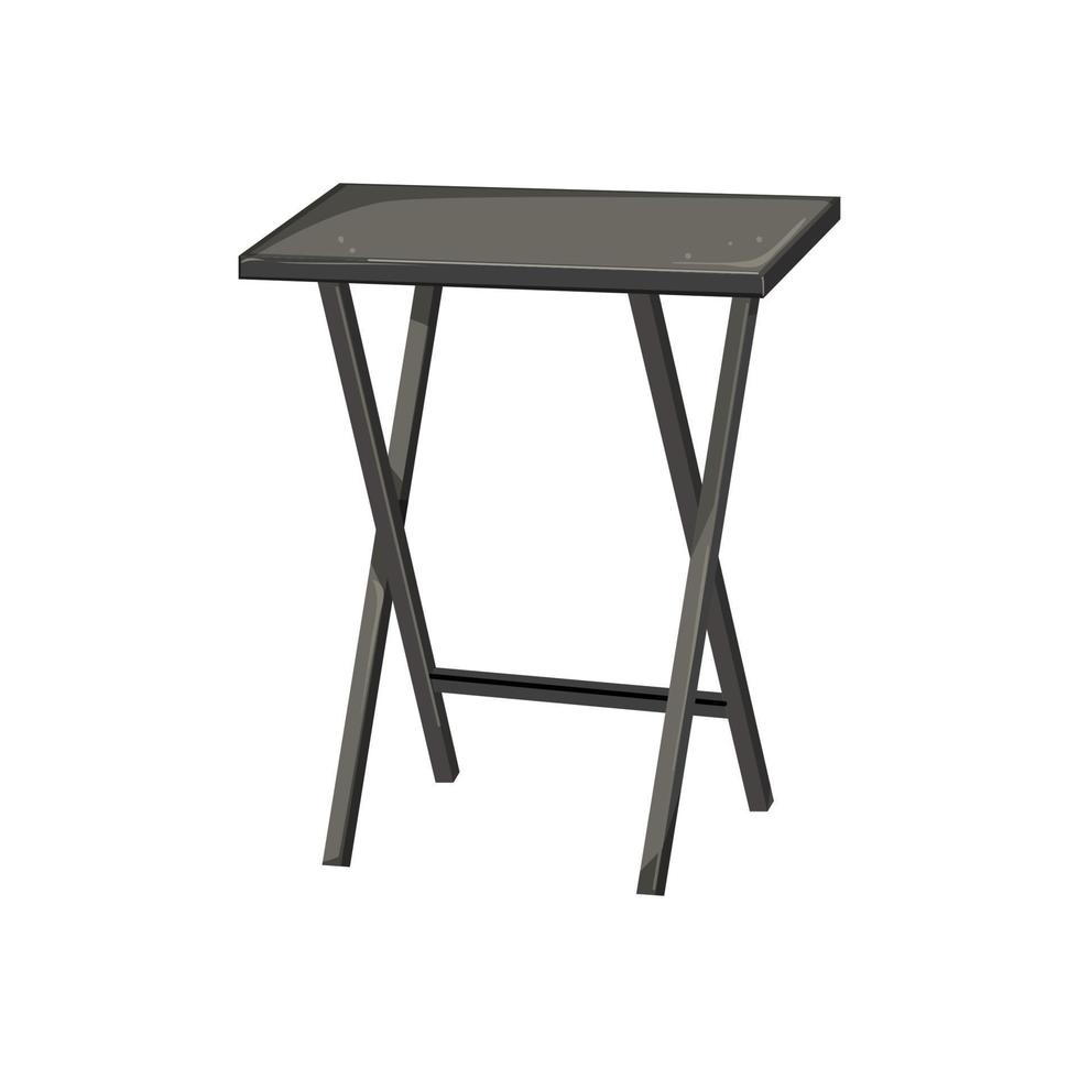 outdoor folding table cartoon vector illustration