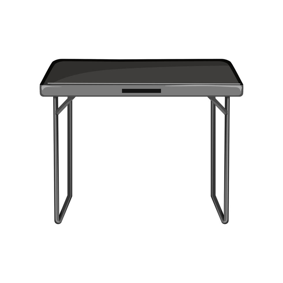 metal folding table cartoon vector illustration