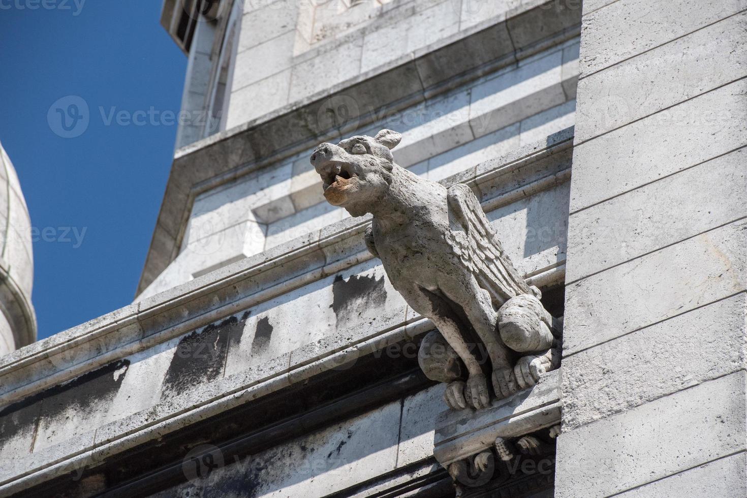 montmartre Paris dome cathedral detail photo