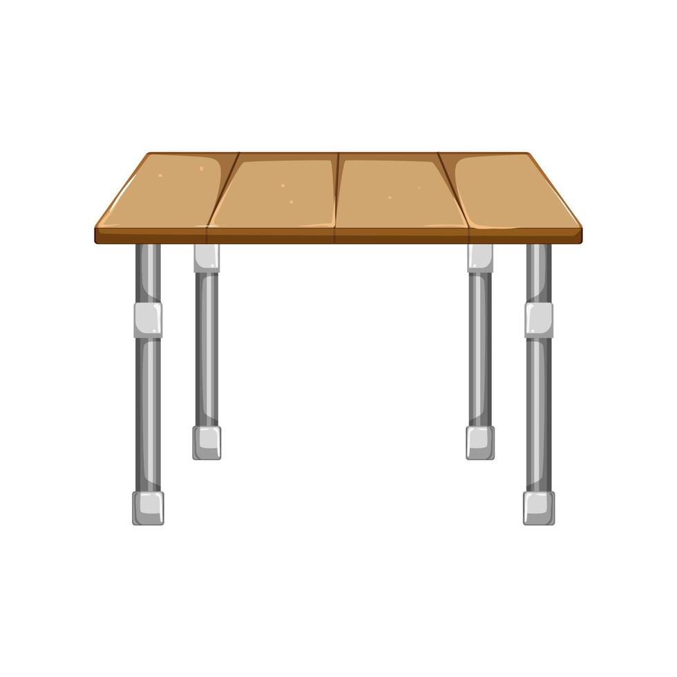 furniture folding table cartoon vector illustration