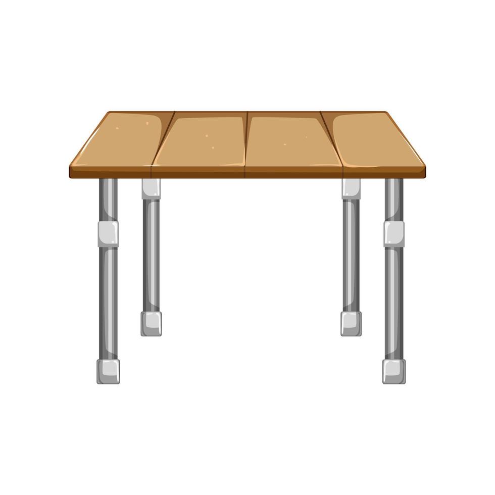 furniture folding table cartoon vector illustration