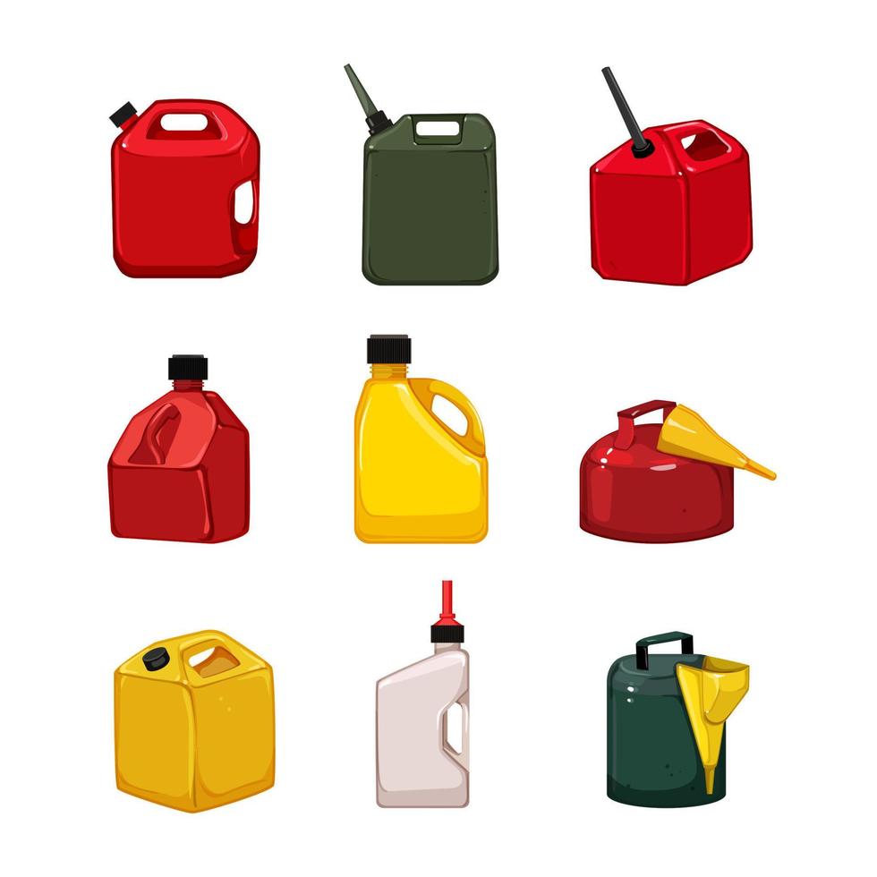 combustible puede establecer ilustración vectorial de dibujos animados vector