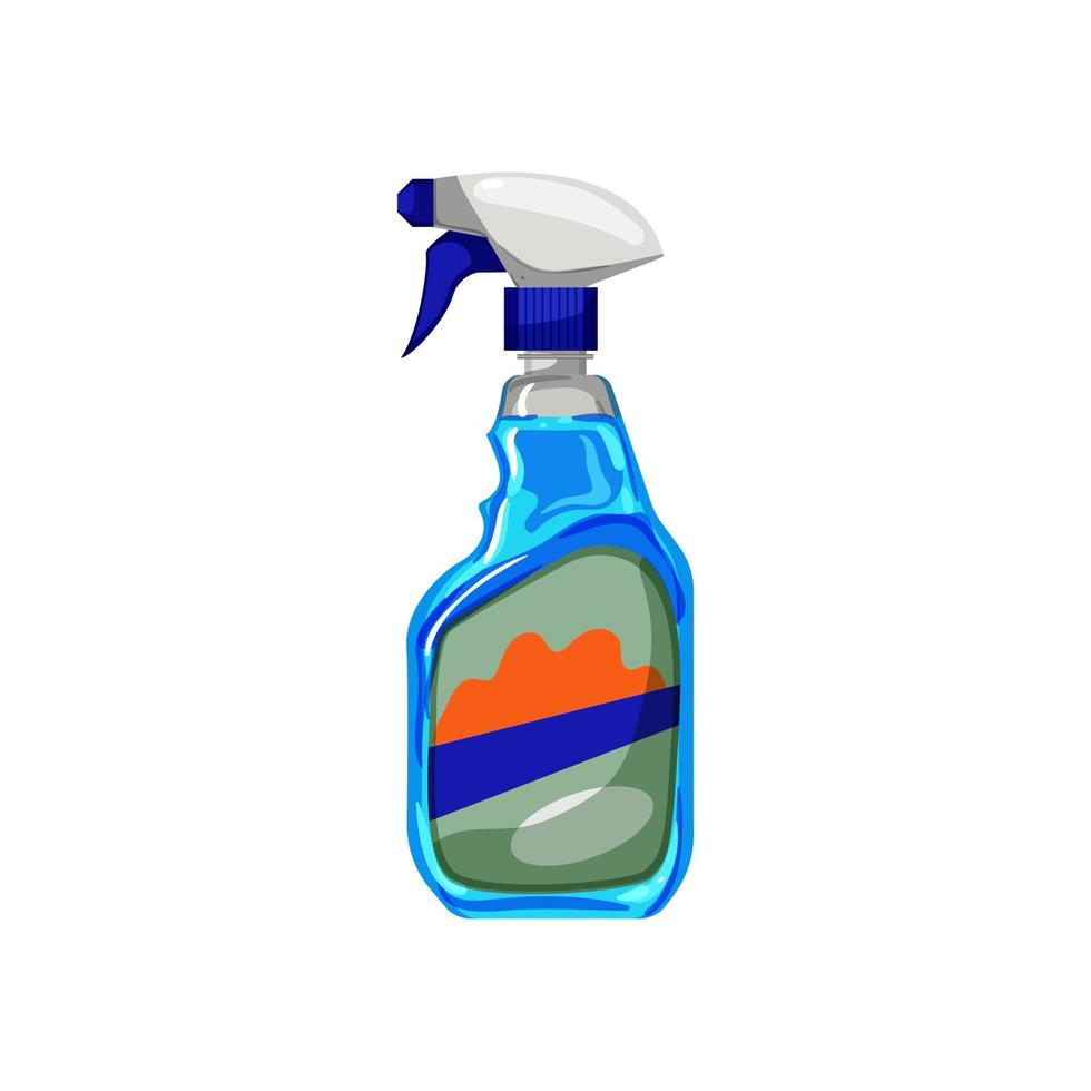 home glass cleaner cartoon vector illustration