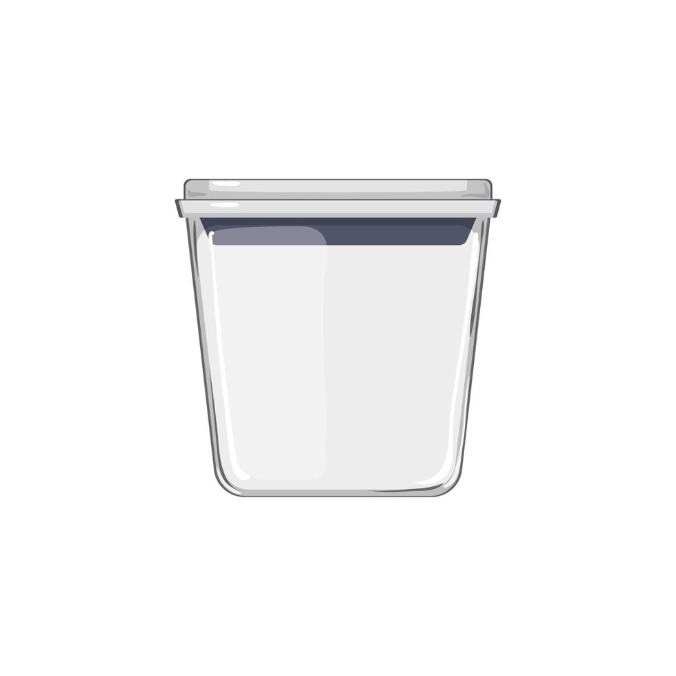 clean glass container cartoon vector illustration