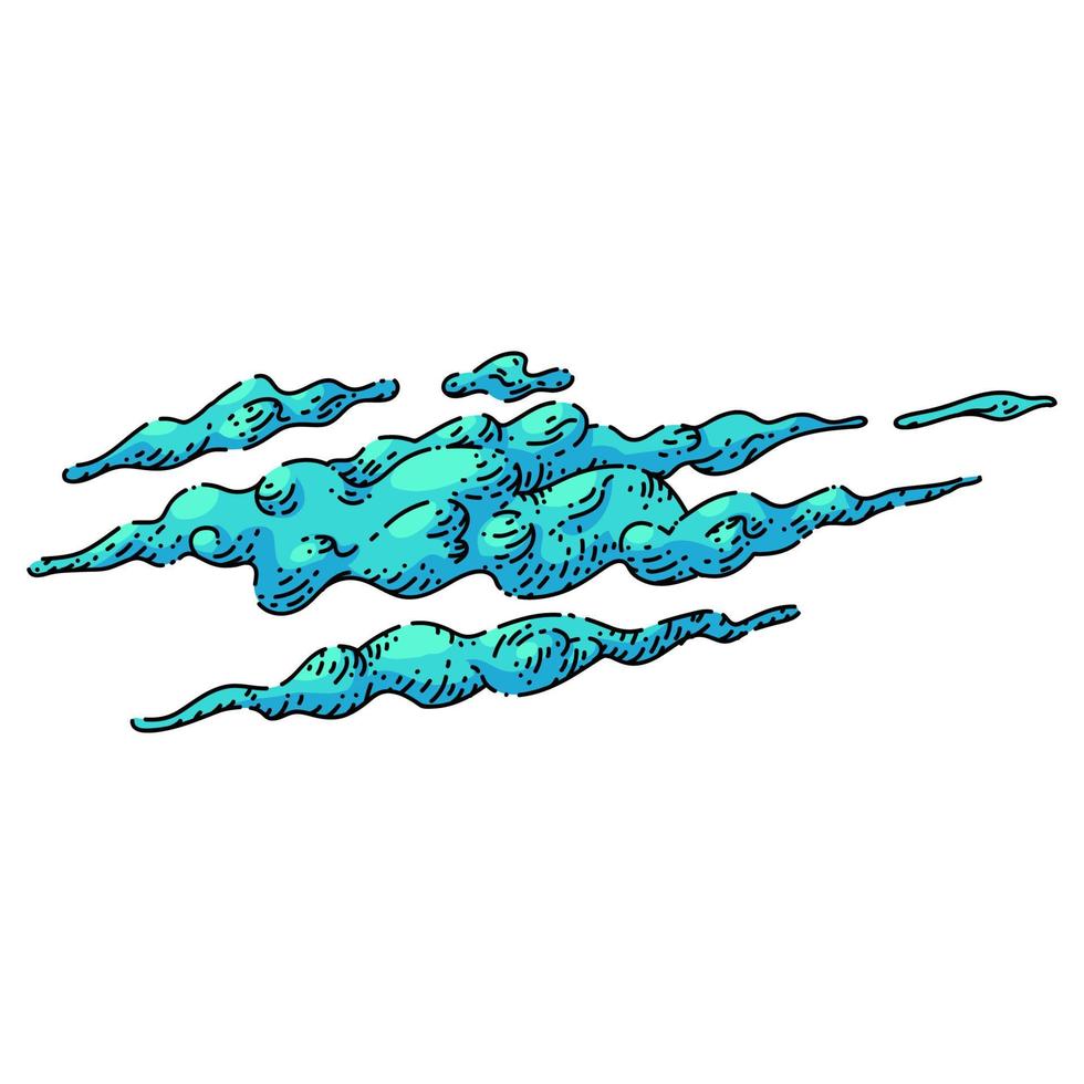 fog cloud sketch hand drawn vector