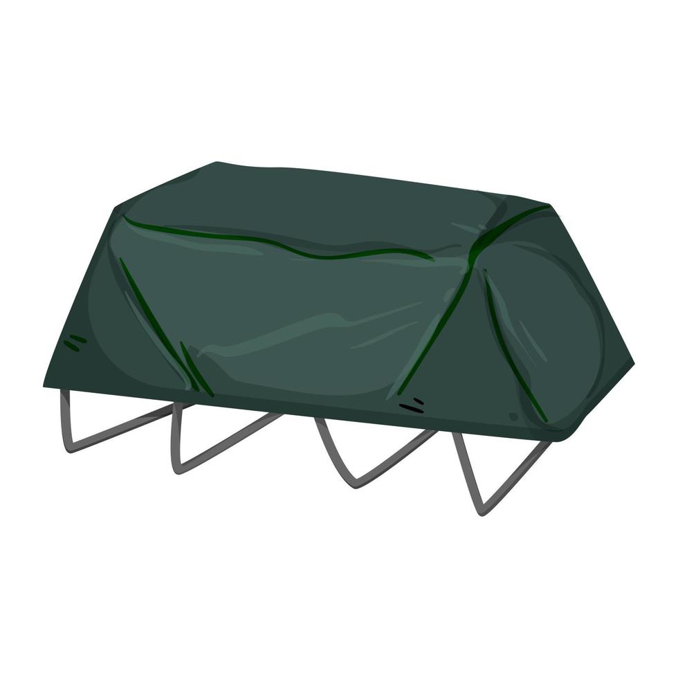 sleep cot camp cartoon vector illustration