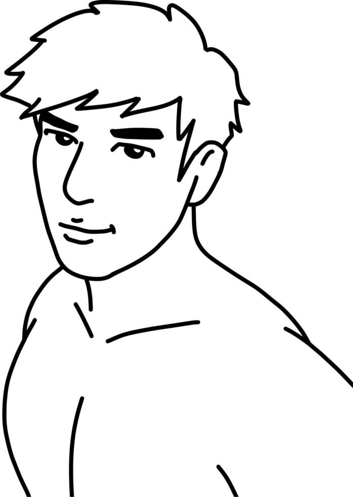 vector illustration of man cartoon for coloring