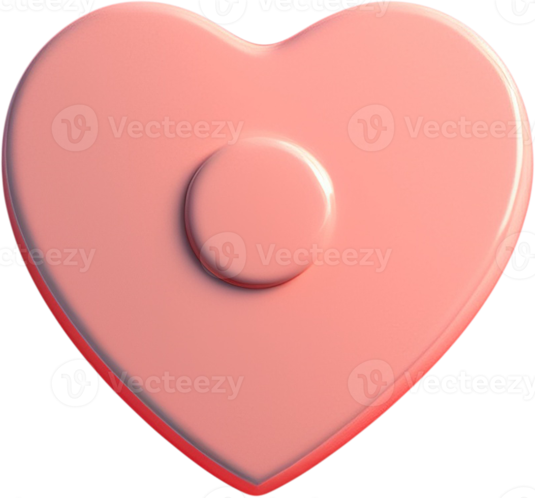 3D Heart Illustration Representing Passion png