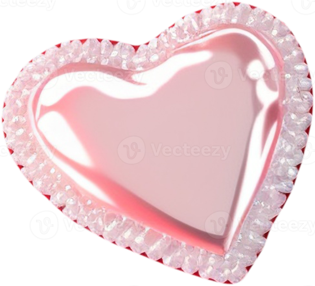 Sparkling 3D illustration of a heart symbolizing love and romance png