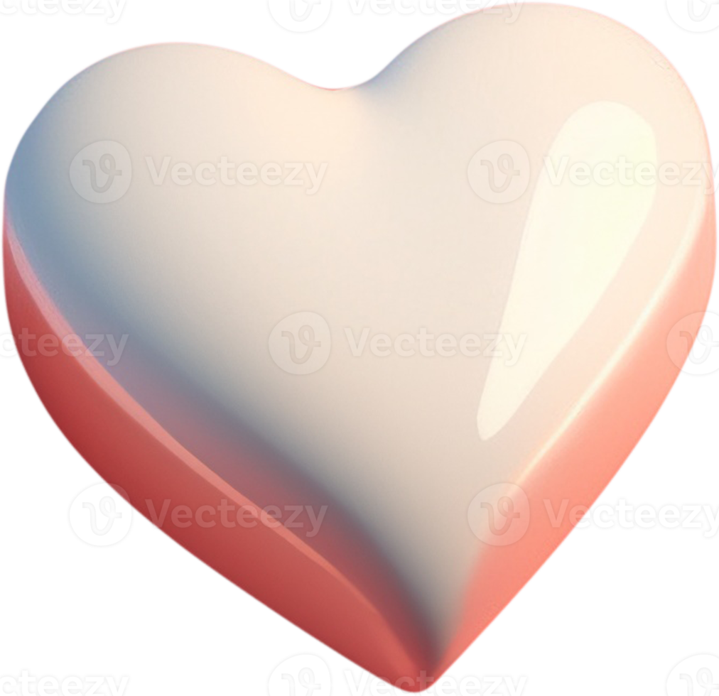 Radiant 3D image of a heart denoting love and romance 17418610 PNG