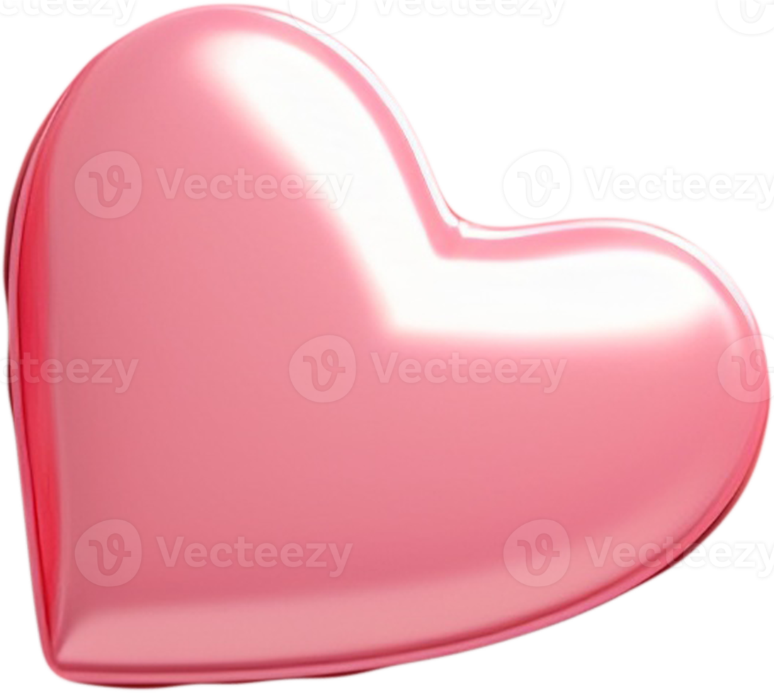 3D sparkling heart shape illustration representing love and romance png