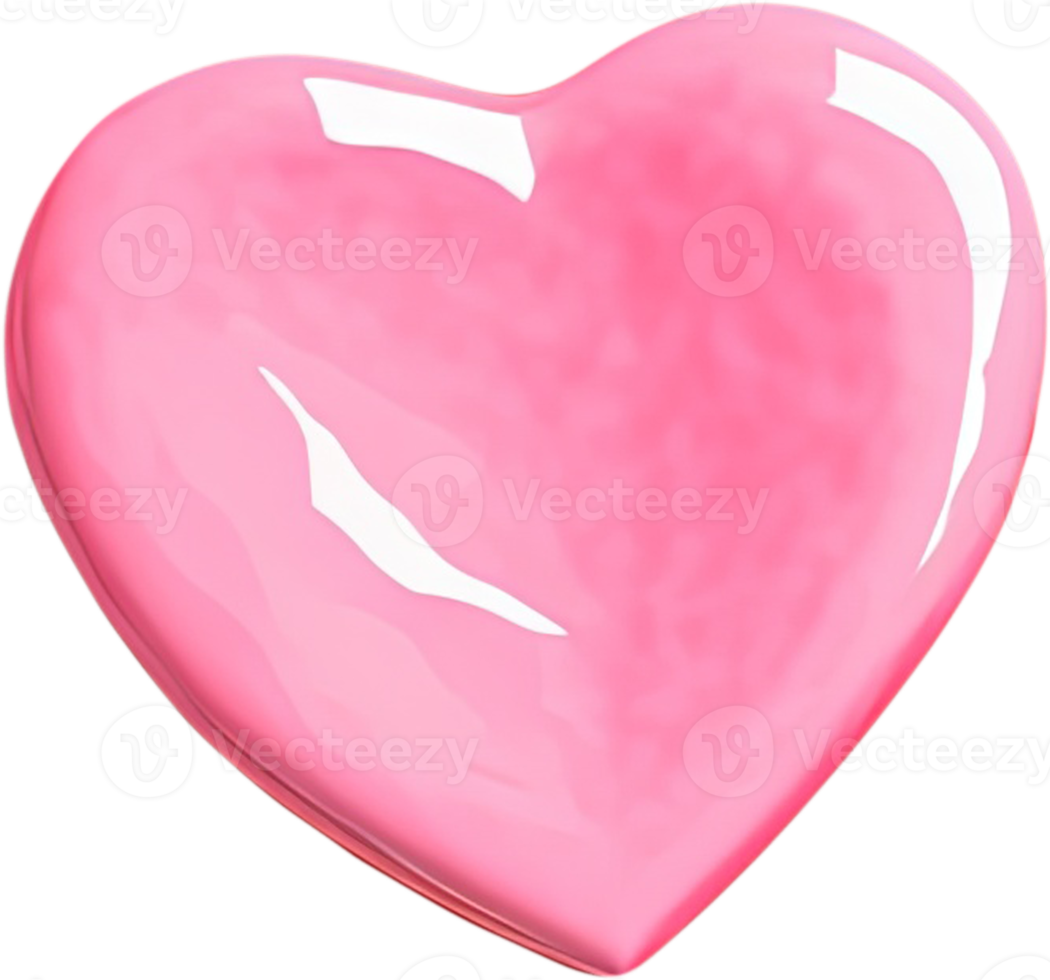 3D sparkling heart shape illustration representing love and romance png