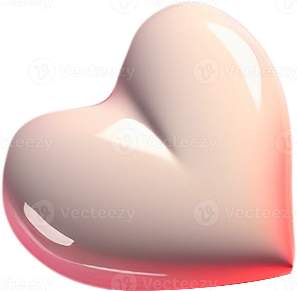 brillante 3d cuore simboleggiante amore e romanza png