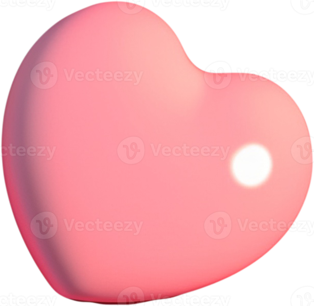 3D Heart Symbol of Romance png