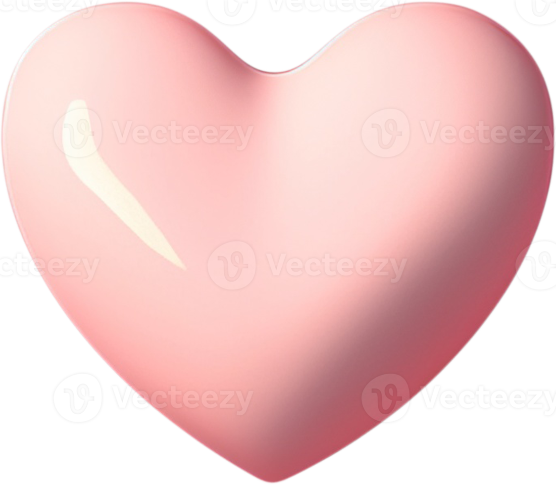 3D Illustration of a Heart for Love and Romance png