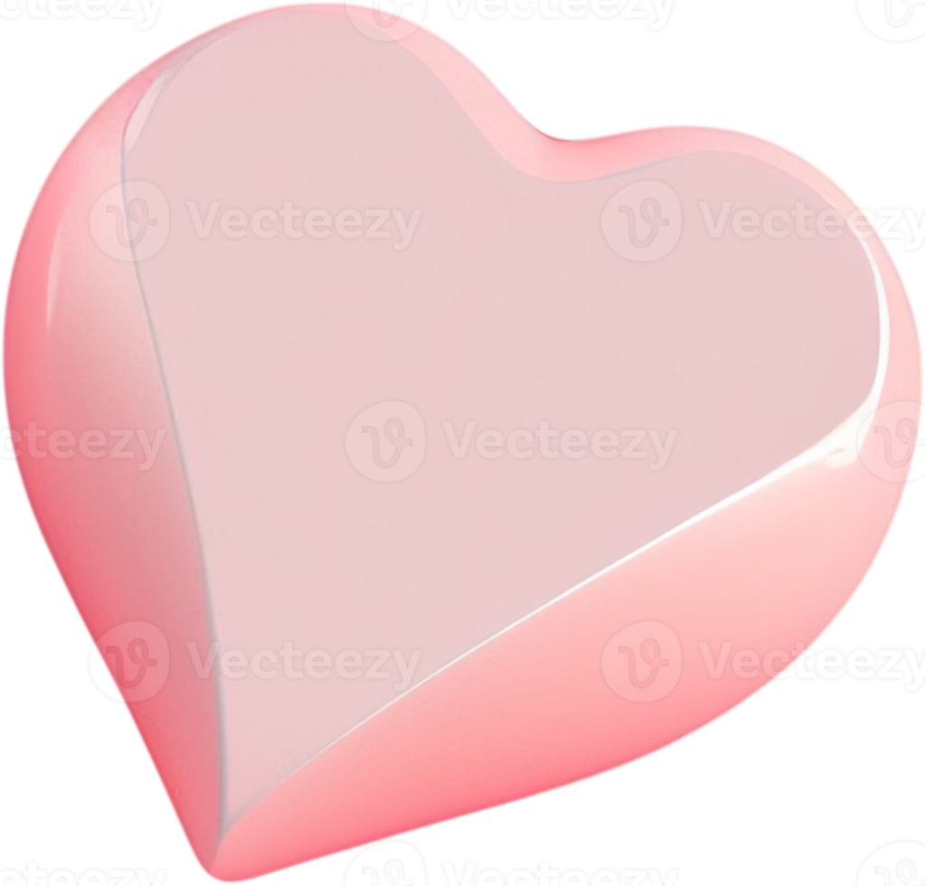 3d hart illustratie uitdrukken liefde png