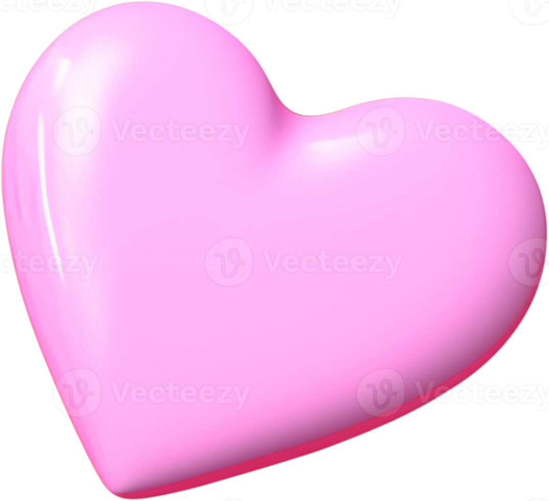 3D Heart Illustration for Wedding and Anniversary png