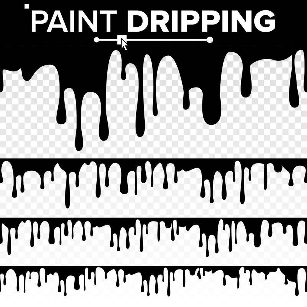 Paint Dripping Liquid Vector. Abstract Current Paint, Stains. Chocolate, Syrup Leaking. Isolated Illustration vector