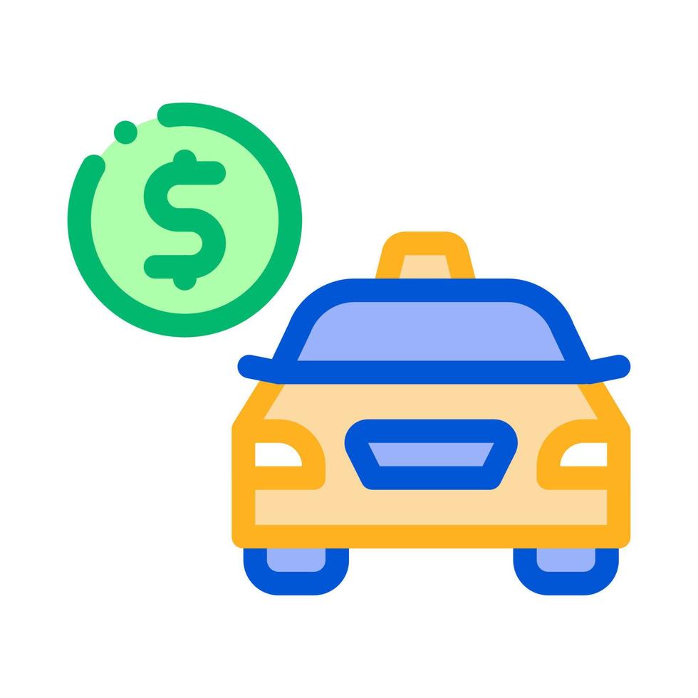 Online Taxi Payment Icon Vector Illustration
