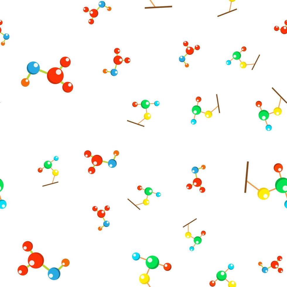 Atom Science Seamless Pattern Vector. Biology Icon. Chemical Lab. Cute Graphic Texture. Textile Backdrop. Cartoon Colorful Background Illustration vector