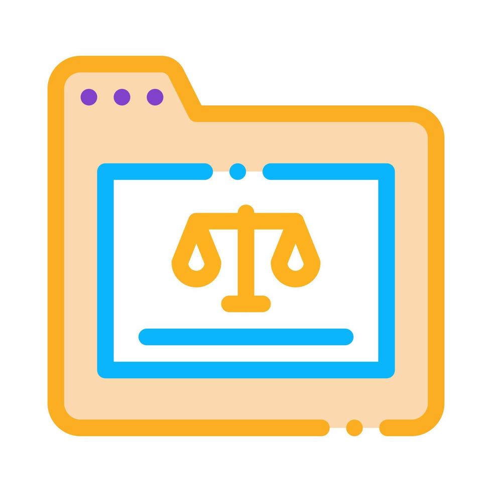 Court Folder Law And Judgement Icon Vector Illustration