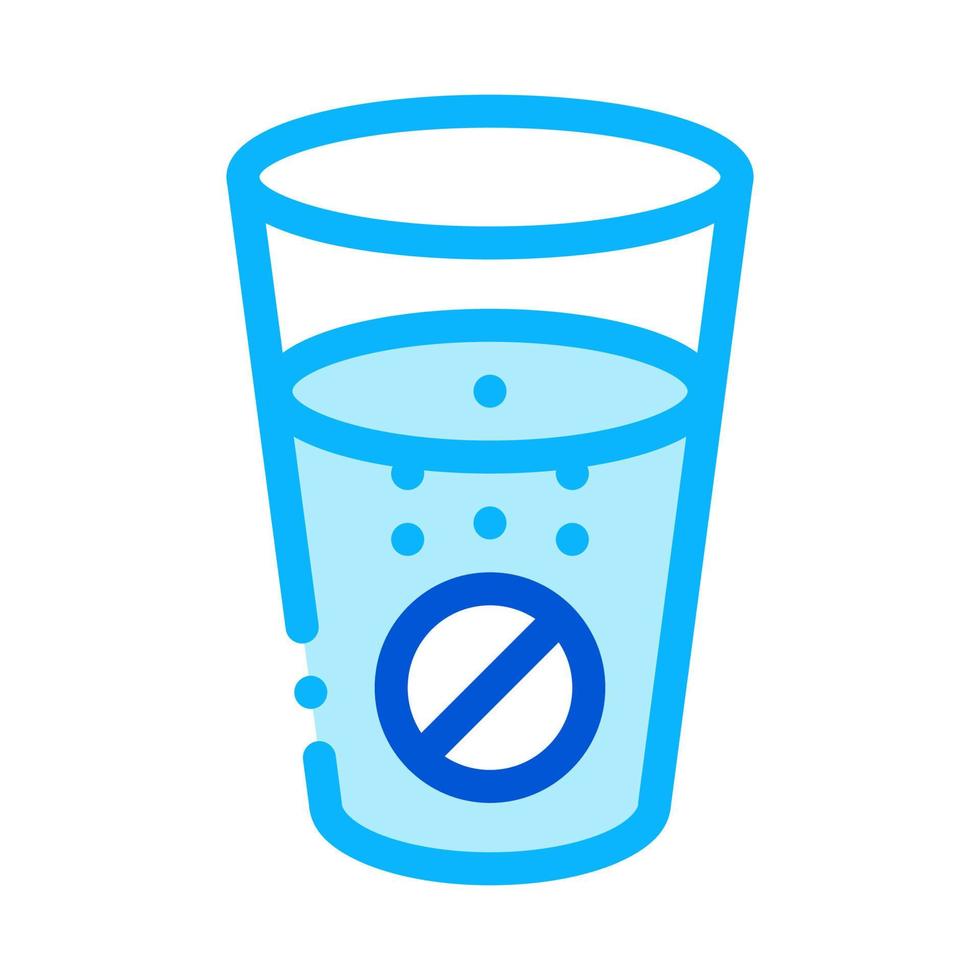 Glass of Water for Taking Pills Supplements Icon Vector Illustration